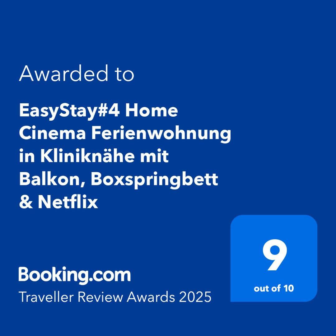 Easystay#4 Home Cinema Ferienwohnung In Kliniknaehe Mit Balkon, Boxspringbett & Netflix Bad Oeynhausen Eksteriør bilde